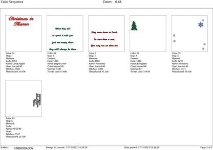 Machine Embroidery files, Christmas in Heaven what do they do, PES, DST, xxx, hus and more