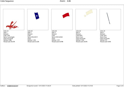 Machine Embroidery files, Crawfish, Texas Flag PES, DST, xxx, hus & more