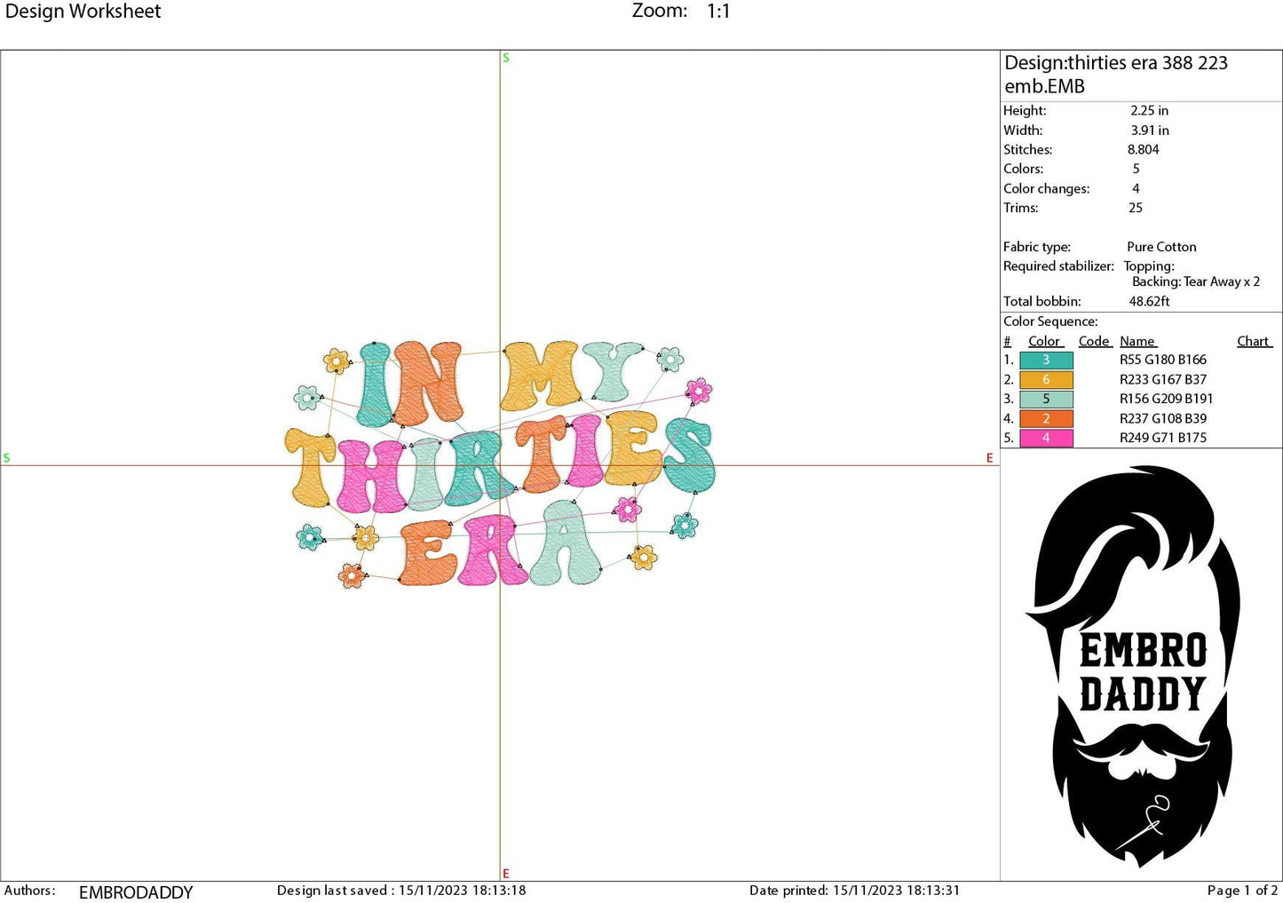 Machine Embroidery files, in my thirties era, embroidery files, PES, xxx, hus & more, embroidery files