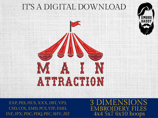Machine embroidery files, Main attraction, PES, DST, xxx, hus & more