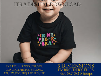 Machine Embroidery files, in my Pre-K era, DST, PES, xxx, hus & more