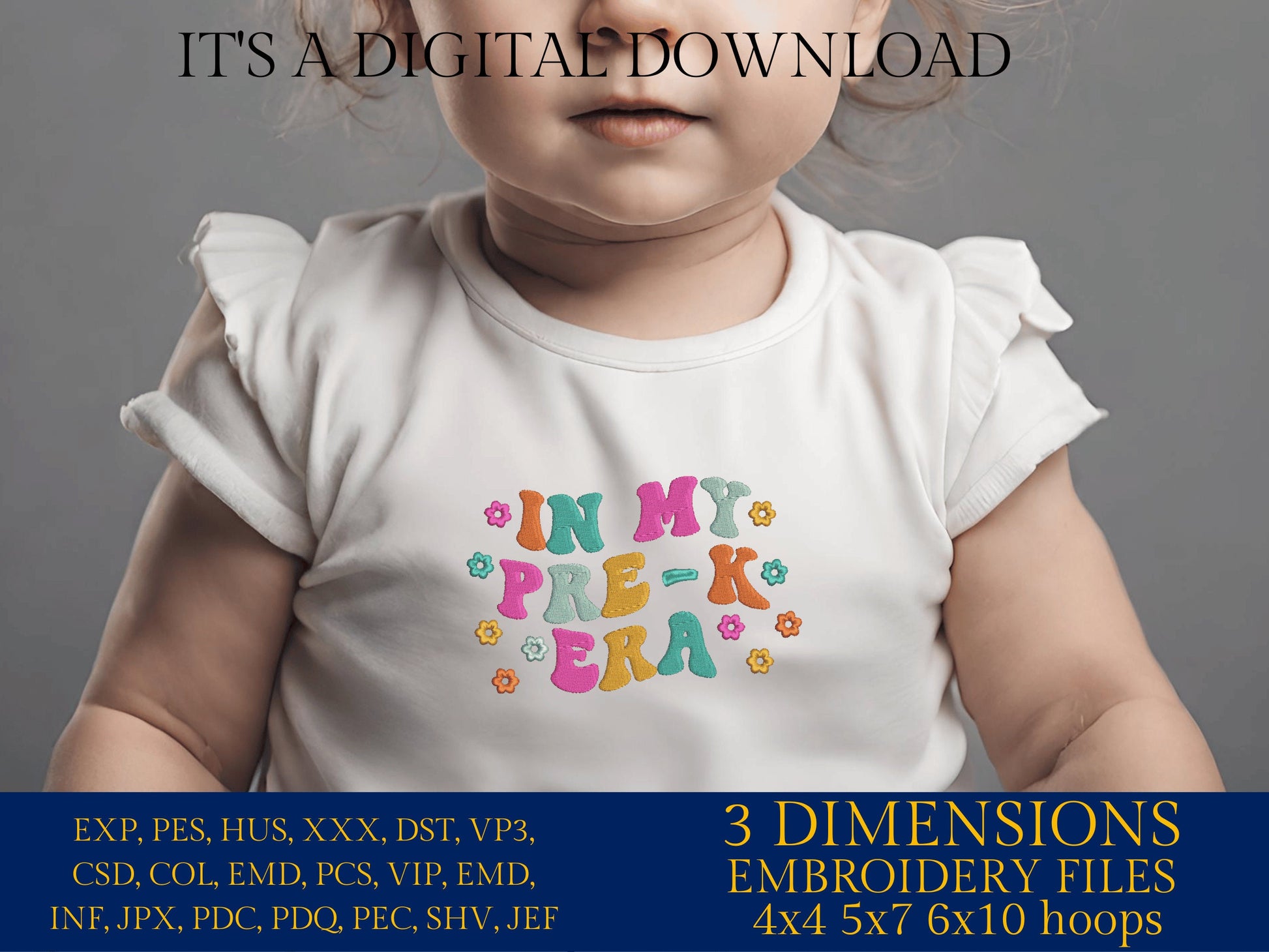 Machine Embroidery files, in my Pre-K era, DST, PES, xxx, hus & more