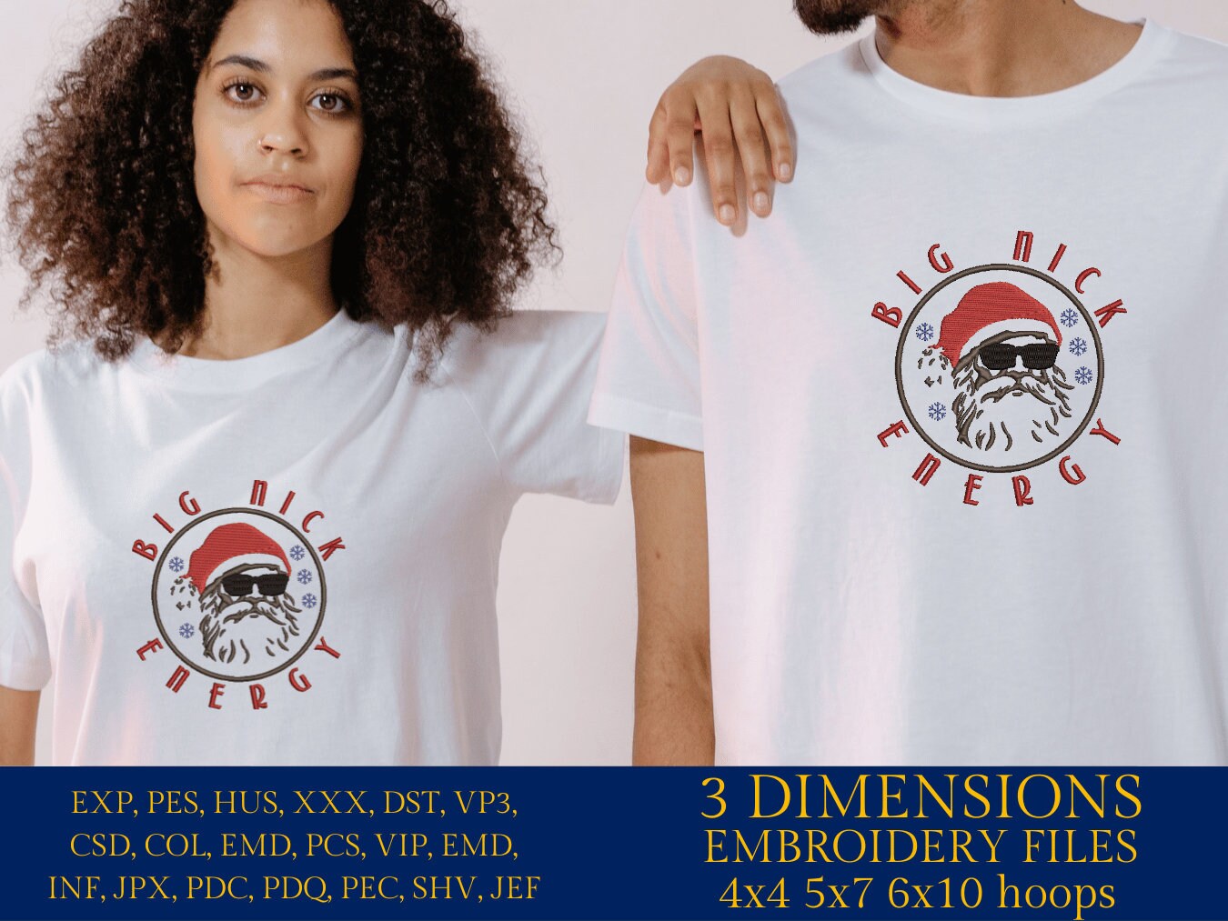 Machine Embroidery files, big Nick energy, Santa, PES, DST, xxx, hus and more