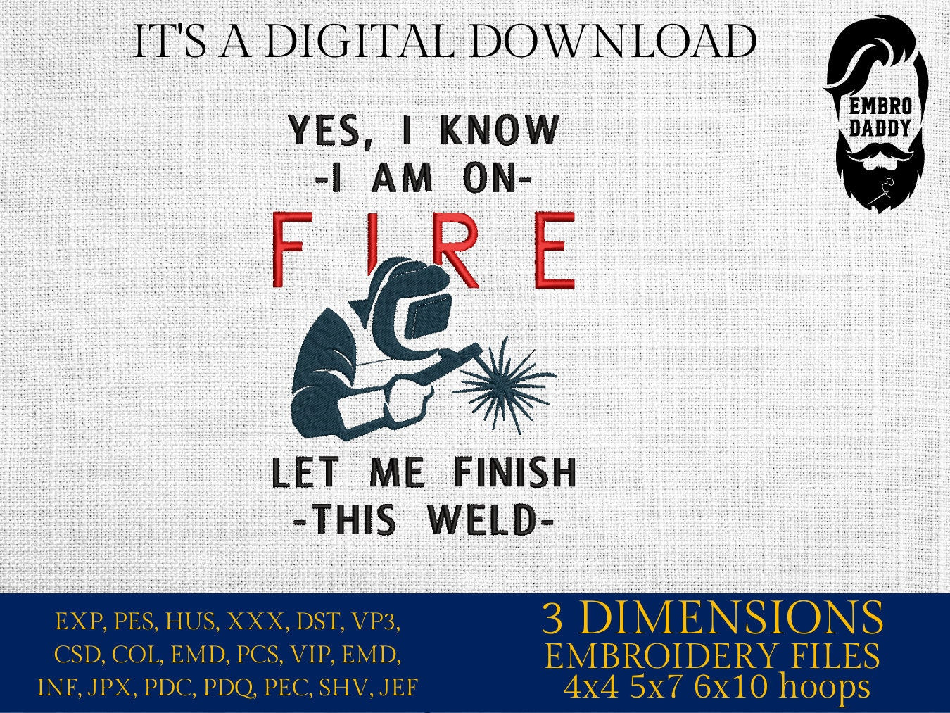 Machine Embroidery files, yes I know I am on fire, PES, DST, xxx, hus & more