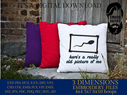 Machine Embroidery files, here's a really old picture of me, PES, DST, xxx, hus & more