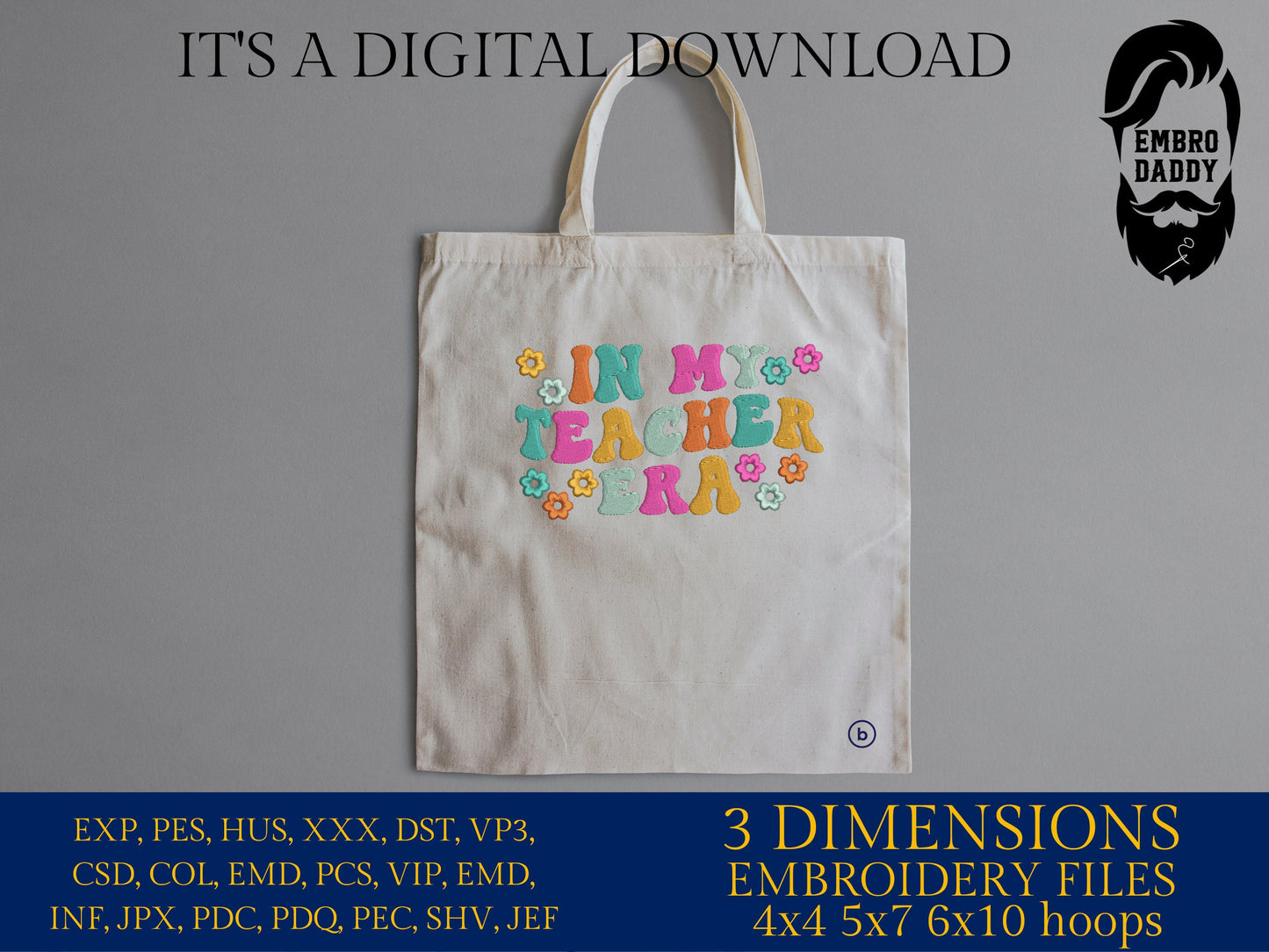 Machine Embroidery files, in my teacher era, embroidery files, PES, xxx, hus & more, embroidery files