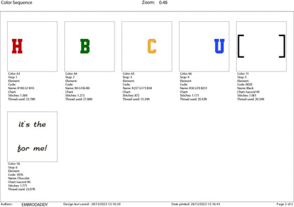 Machine Embroidery files, it's the HBCU for me!, PES, hus, dst, vp3 & more