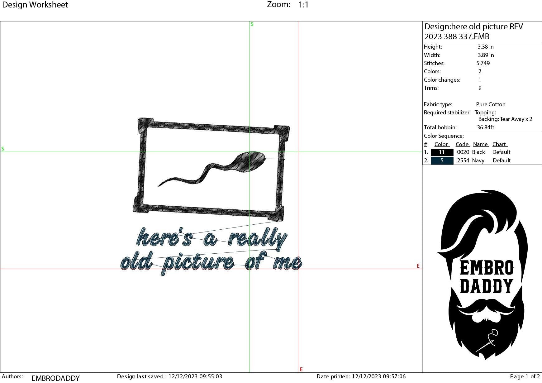 Machine Embroidery files, here's a really old picture of me, PES, DST, xxx, hus & more