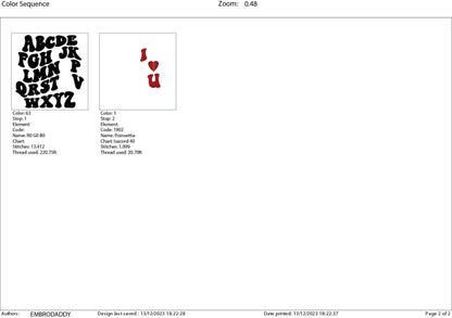 Machine Embroidery files, ABCD I love you, PES, xxx, hus & more, embroidery files