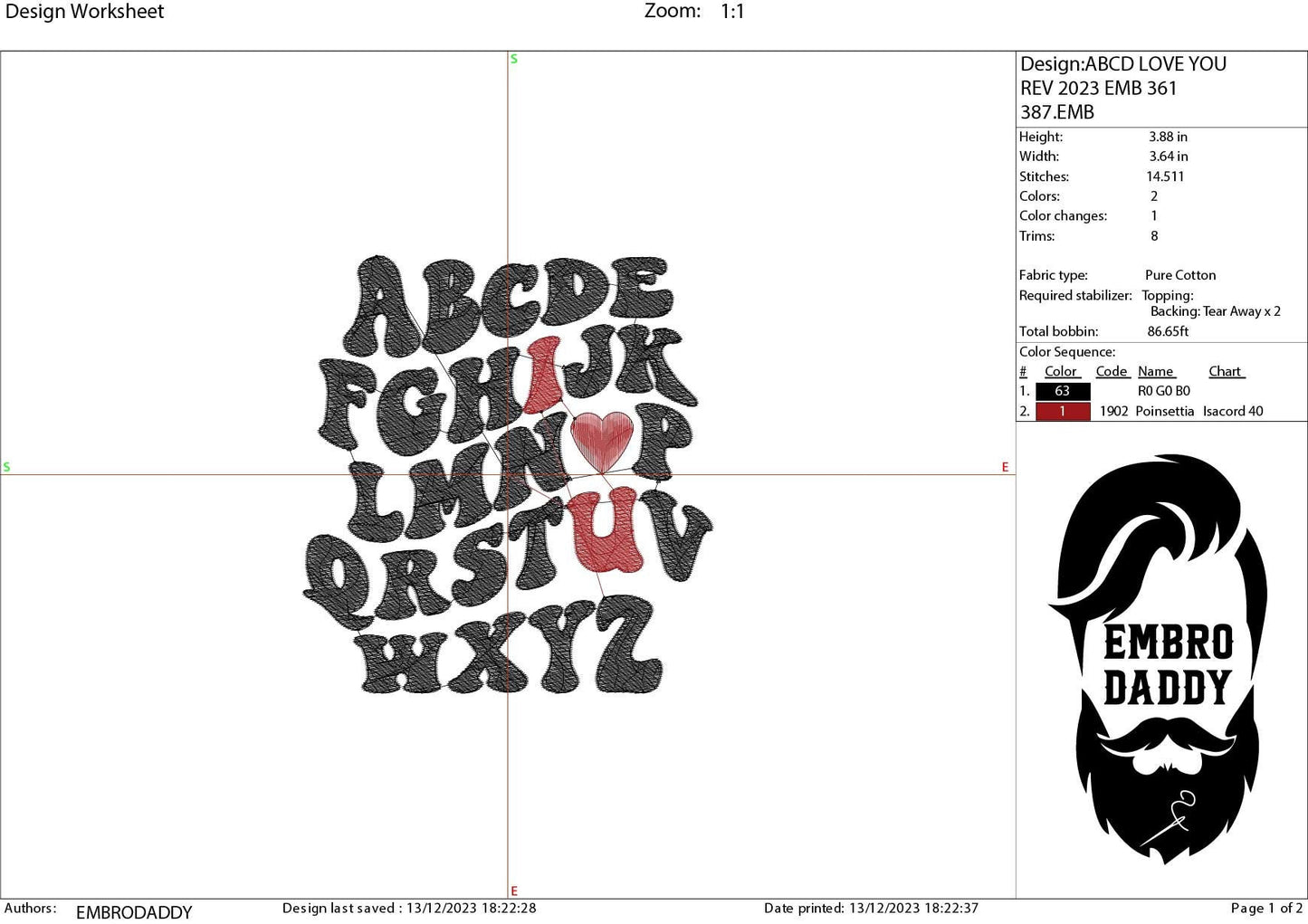Machine Embroidery files, ABCD I love you, PES, xxx, hus & more, embroidery files