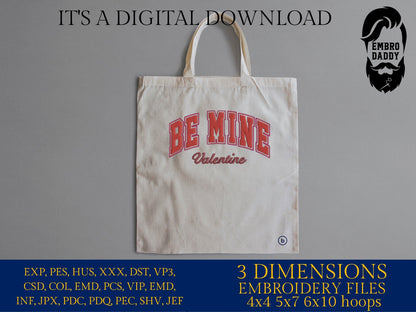 Machine Embroidery files, be mine Valentine, PES, xxx, hus & more, embroidery files
