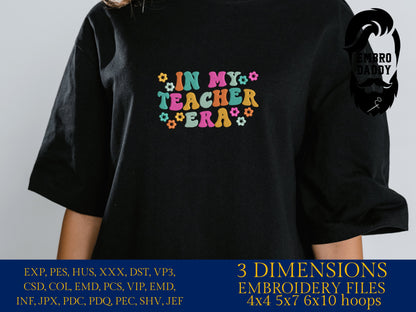 Machine Embroidery files, in my teacher era, embroidery files, PES, xxx, hus & more, embroidery files