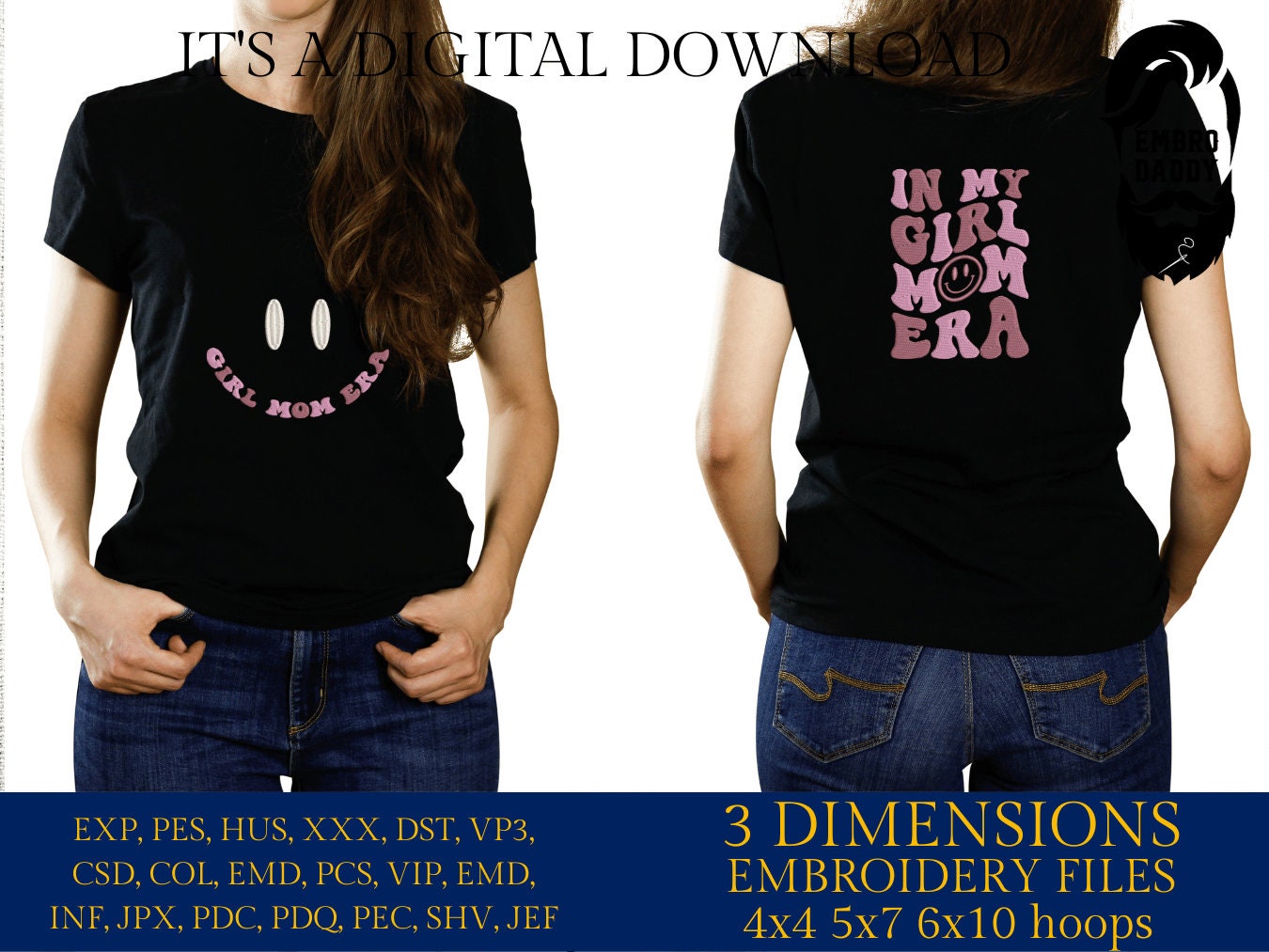 Machine Embroidery files, in my mom era, embroidery files, PES, xxx, hus & more, embroidery files