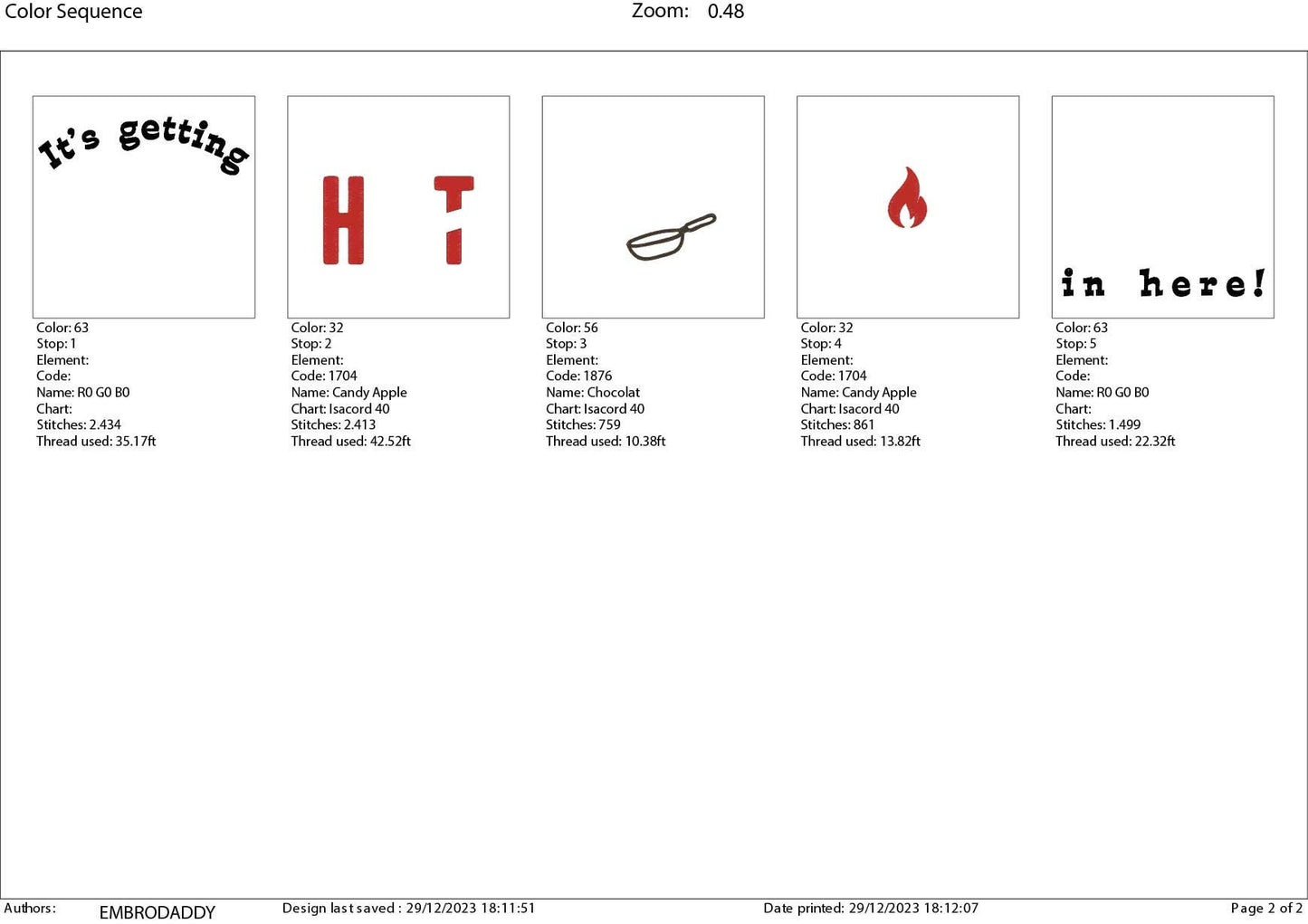 Machine Embroidery files, it's getting hot in here, DST, PES, xxx, hus, dst & more