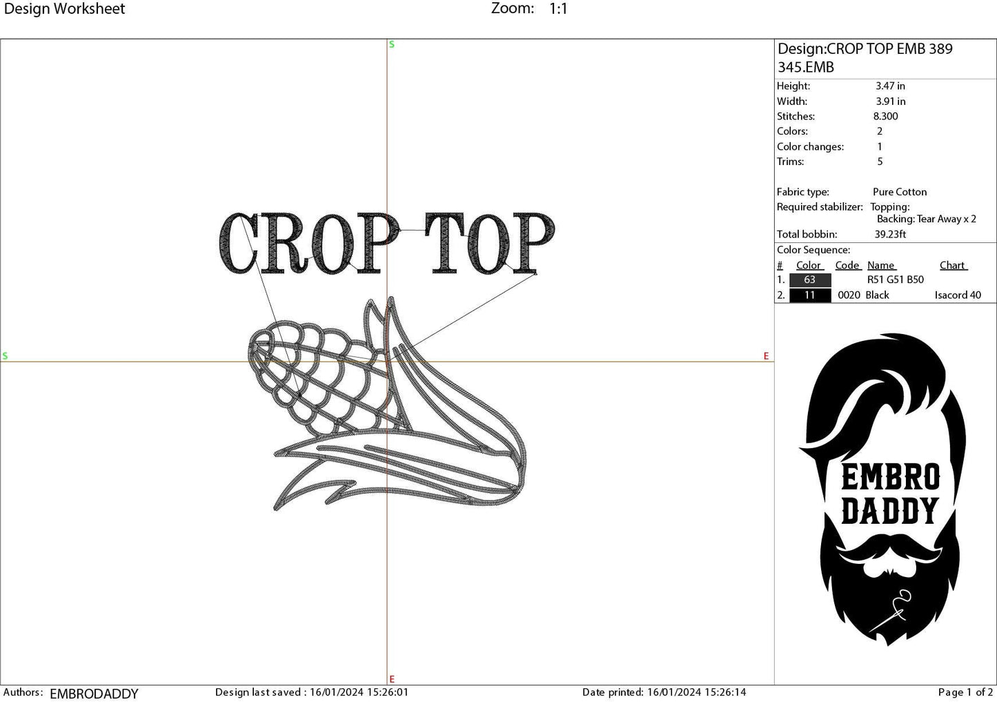 Machine Embroidery files, Crop Top, funny, girl, PES, dst xxx, hus & more