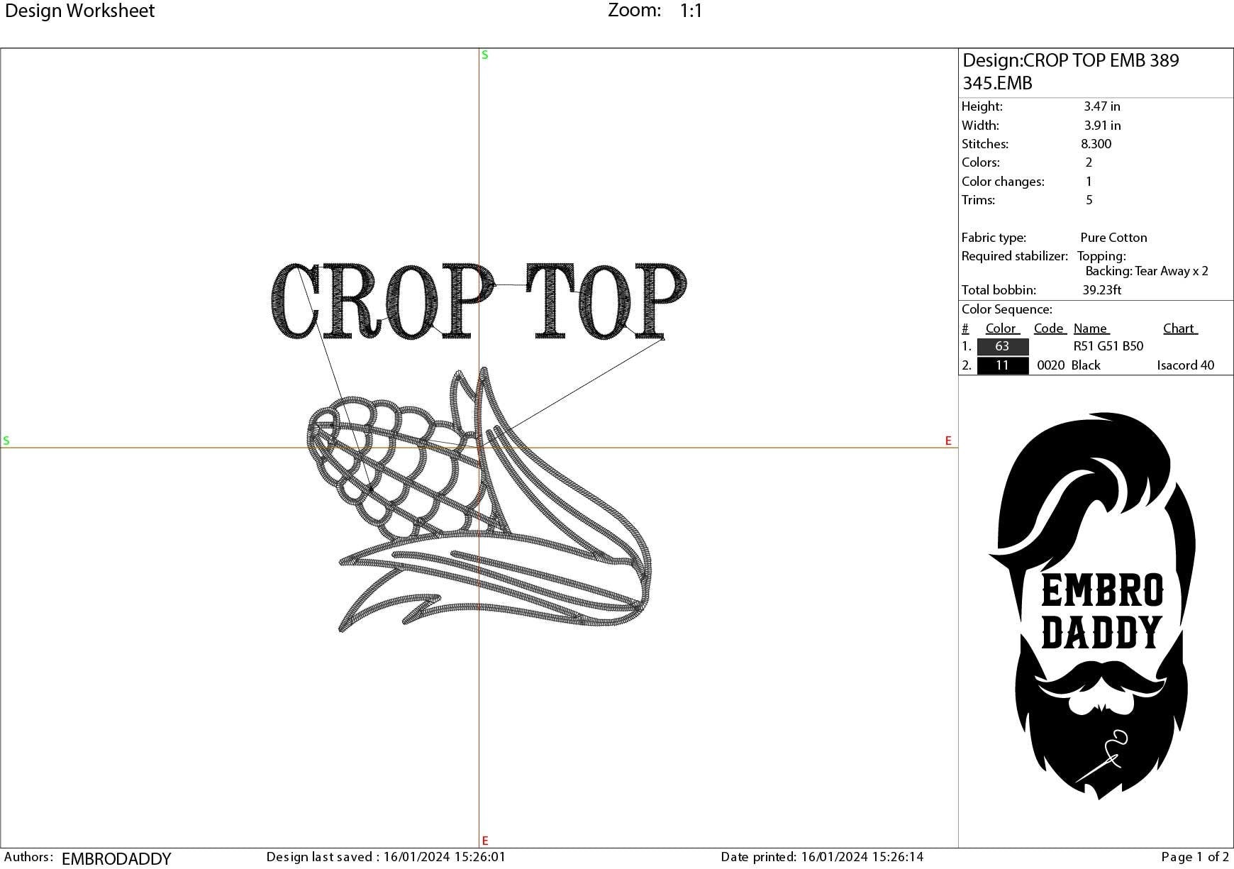 Machine Embroidery files, Crop Top, funny, girl, PES, dst xxx, hus & more