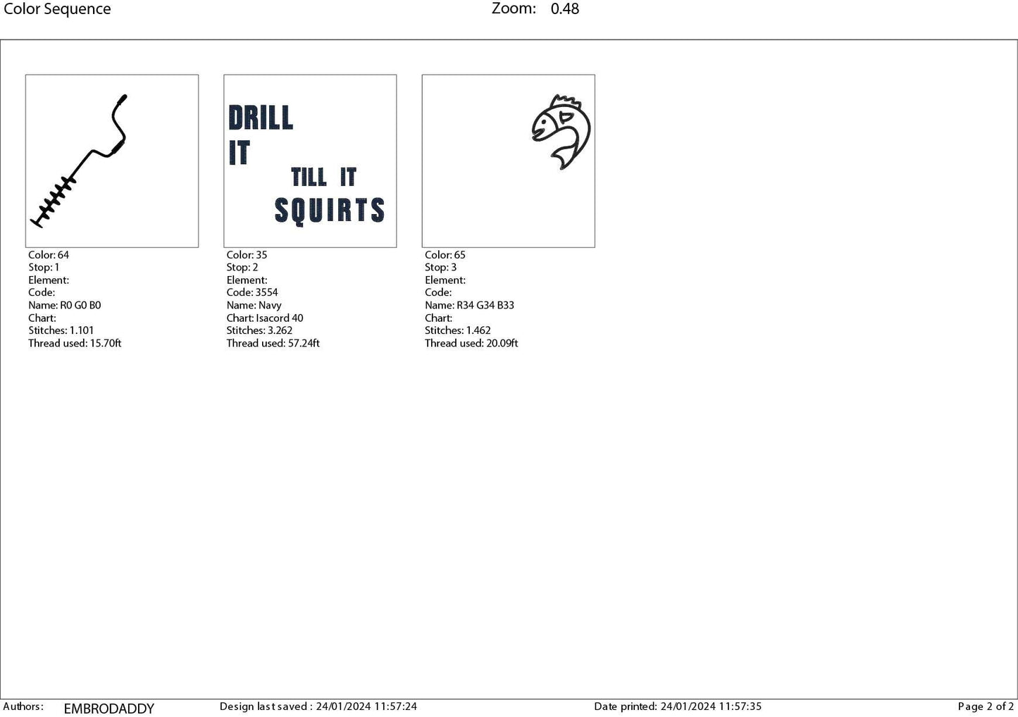 Machine Embroidery files, drill it till it squirts, PES, DST, hus & more