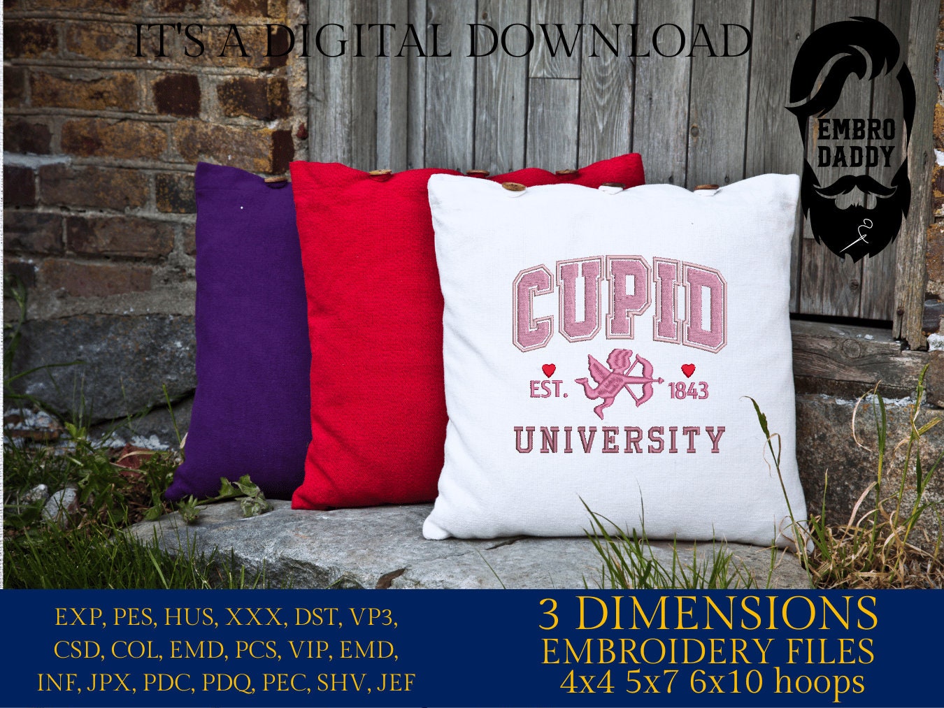Machine Embroidery files, Cupid University, PES, xxx, hus & more, embroidery files