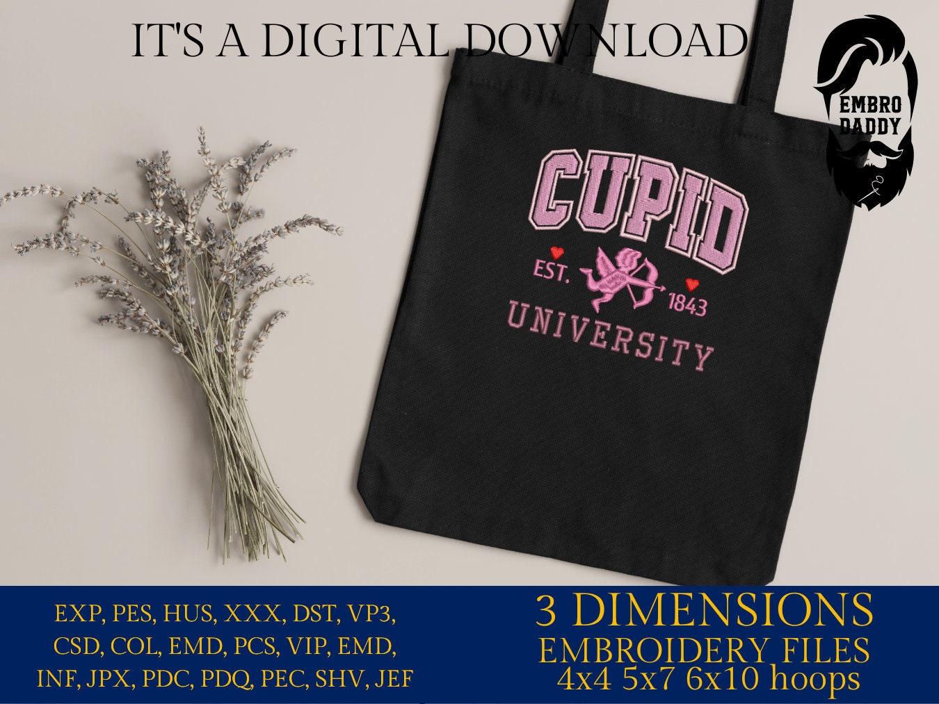 Machine Embroidery files, Cupid University, PES, xxx, hus & more, embroidery files