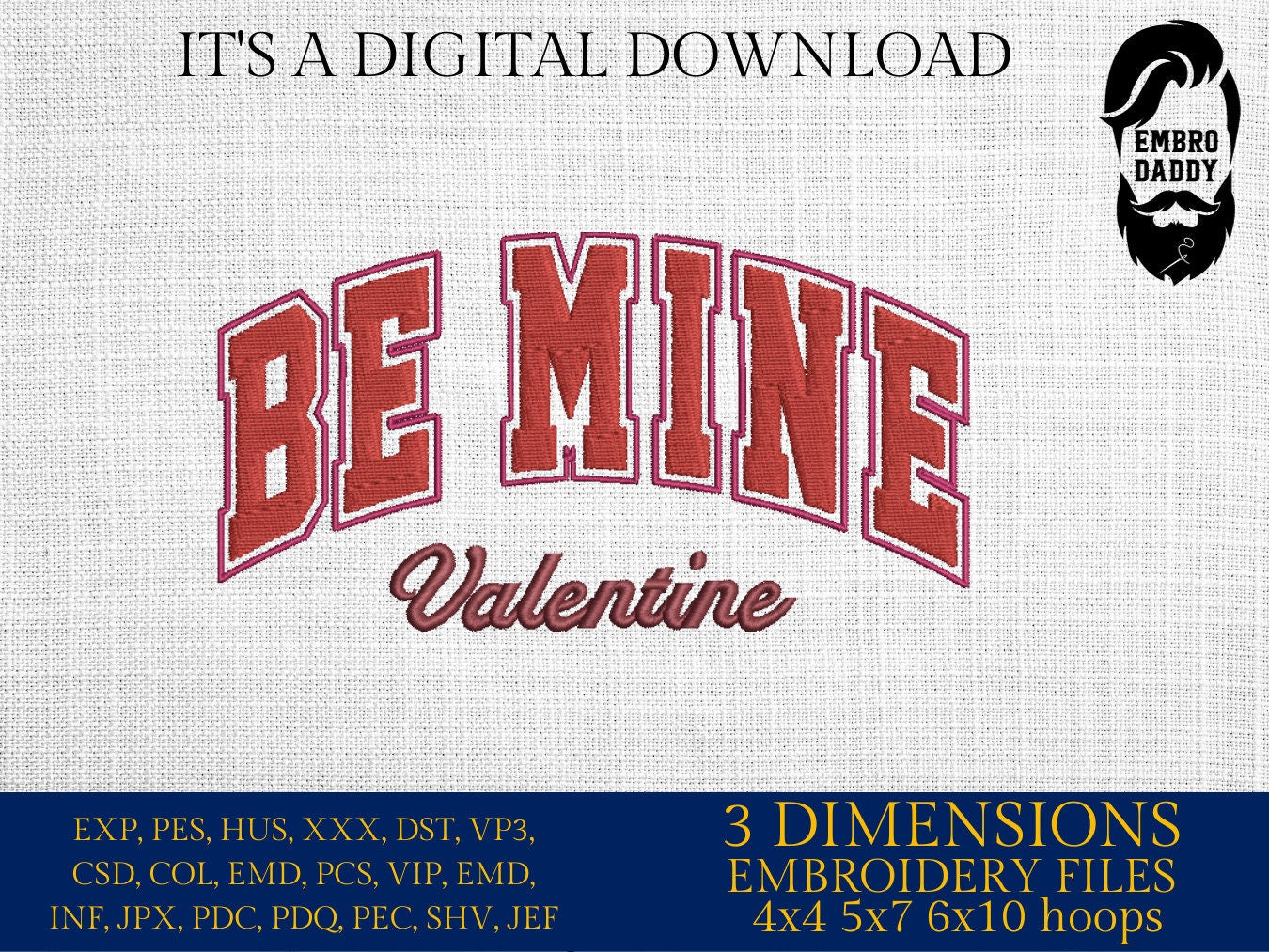 Machine Embroidery files, be mine Valentine, PES, xxx, hus & more, embroidery files