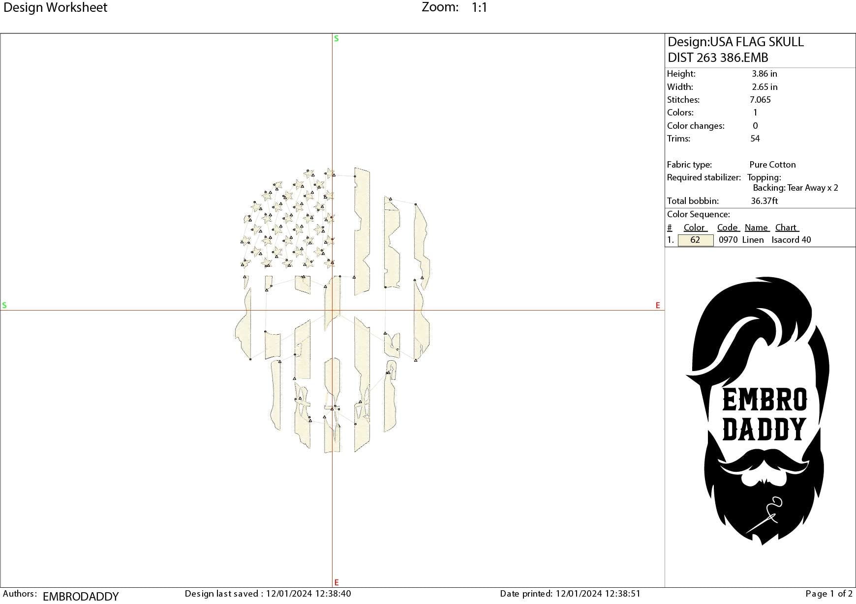 Machine Embroidery files, Usa Skull Flag, Second Amendment, Patriotic, America , DST, PES, xxx, hus & more, embroidery files