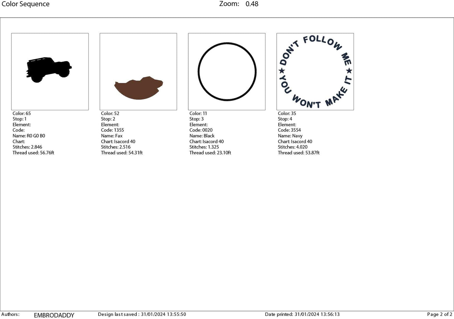 Machine Embroidery files, don't follow me you won't make it, dst PES, xxx, hus & more