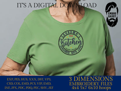 Machine Embroidery files, grandma's Kitchen , PES, DST, xxx, hus & more