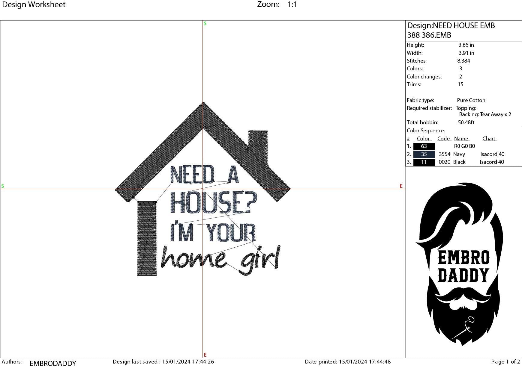 Machine Embroidery files, I'm your home girl, PES, dst xxx, hus & more