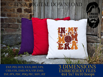 Machine Embroidery files, in my volleyball mom era, embroidery files, PES, xxx, hus & more, embroidery files