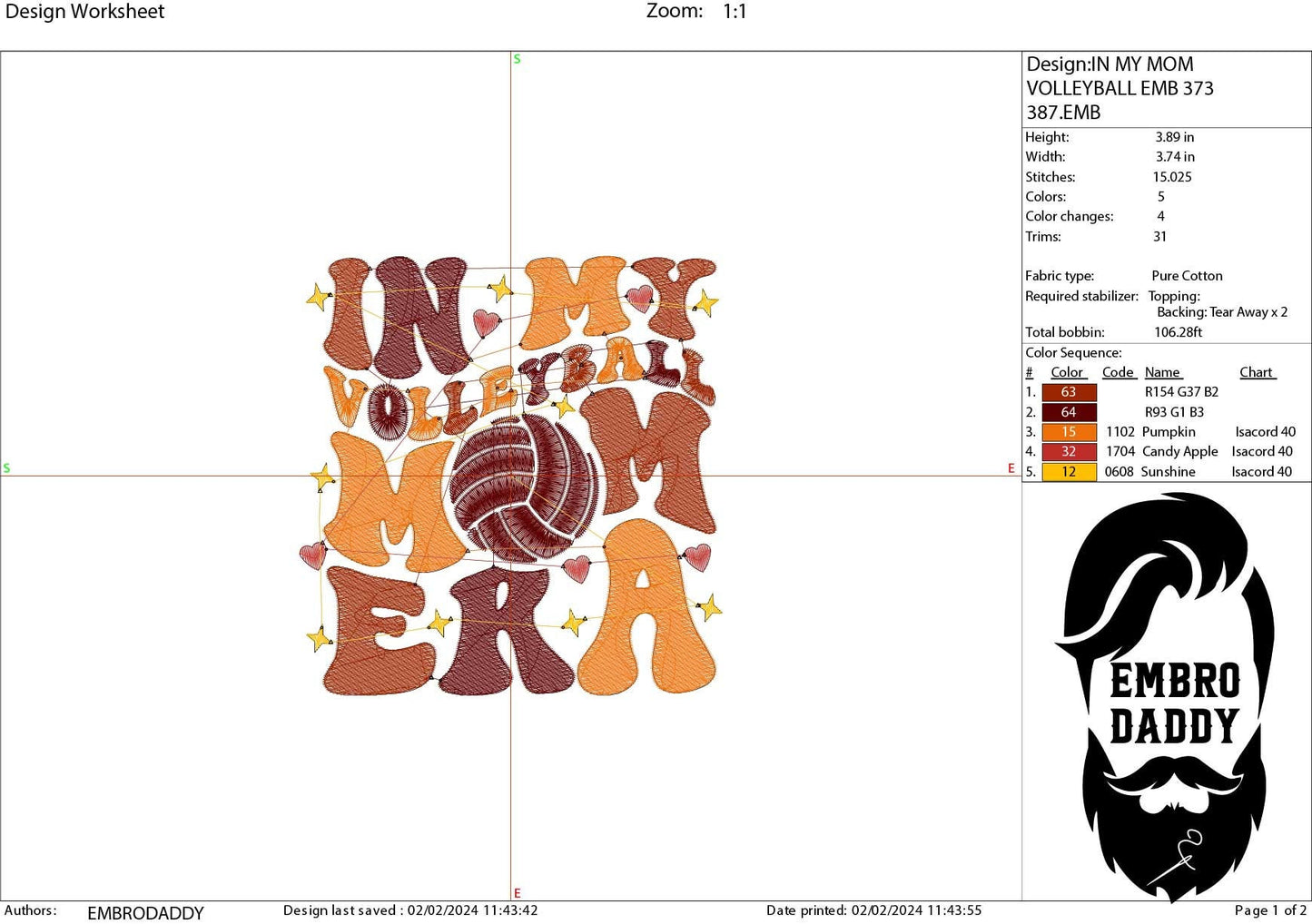 Machine Embroidery files, in my volleyball mom era, embroidery files, PES, xxx, hus & more, embroidery files