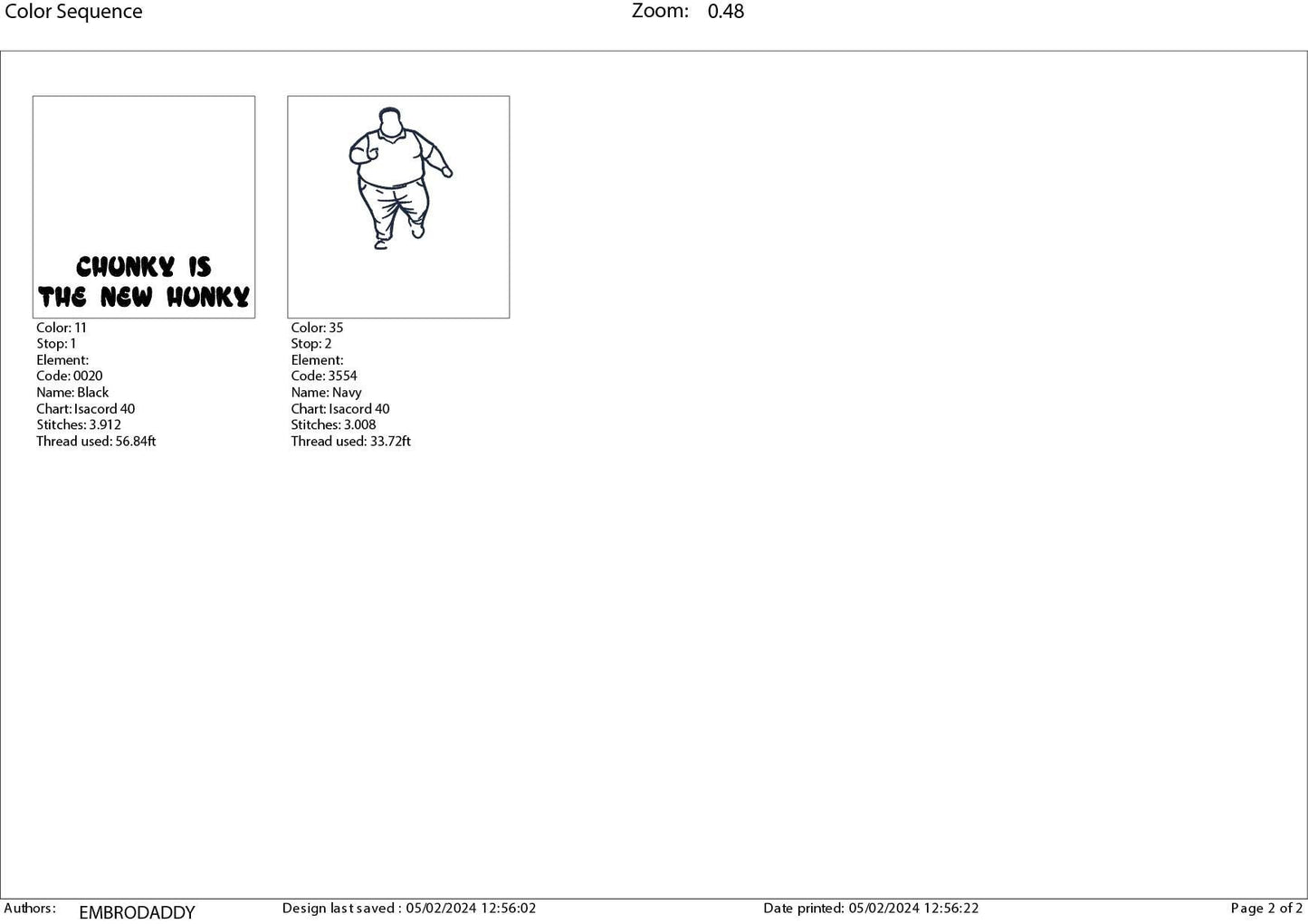 Machine Embroidery files, chunky is the new hunky, funny embroidery files, DST, PES, hus & more