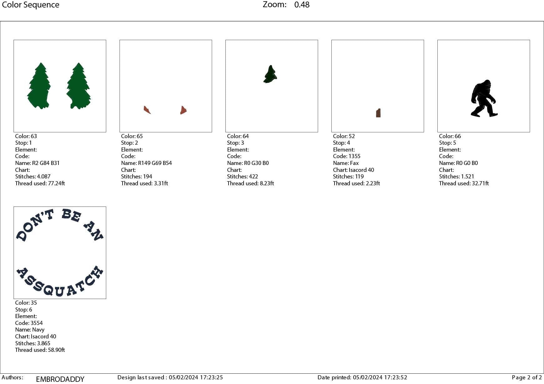 Machine Embroidery files, don't be an assquatch, PES, DST, xxx, hus & more