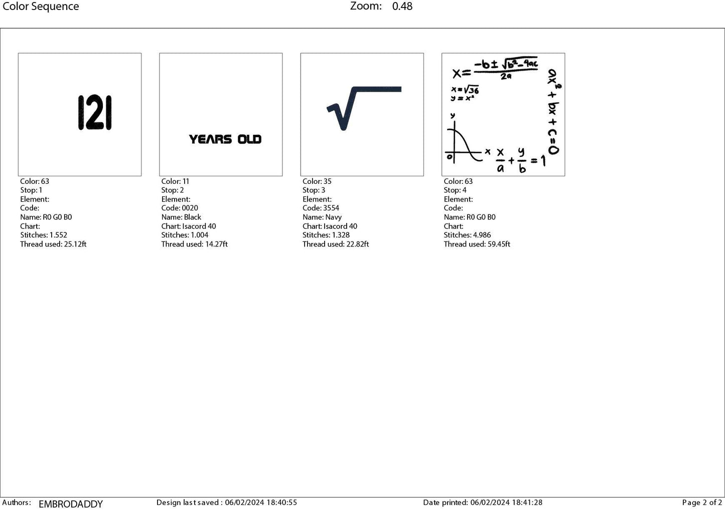 Machine Embroidery files, 11 th birthday, Math, eleven, square roots, PES, DST, xxx, hus & more
