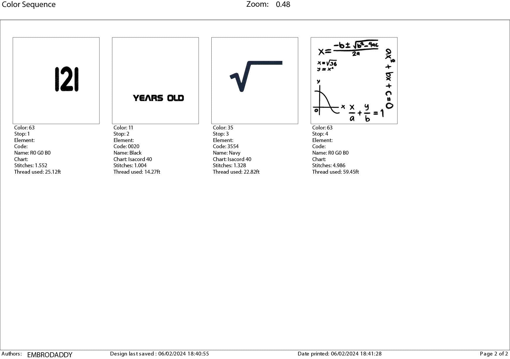 Machine Embroidery files, 11 th birthday, Math, eleven, square roots, PES, DST, xxx, hus & more