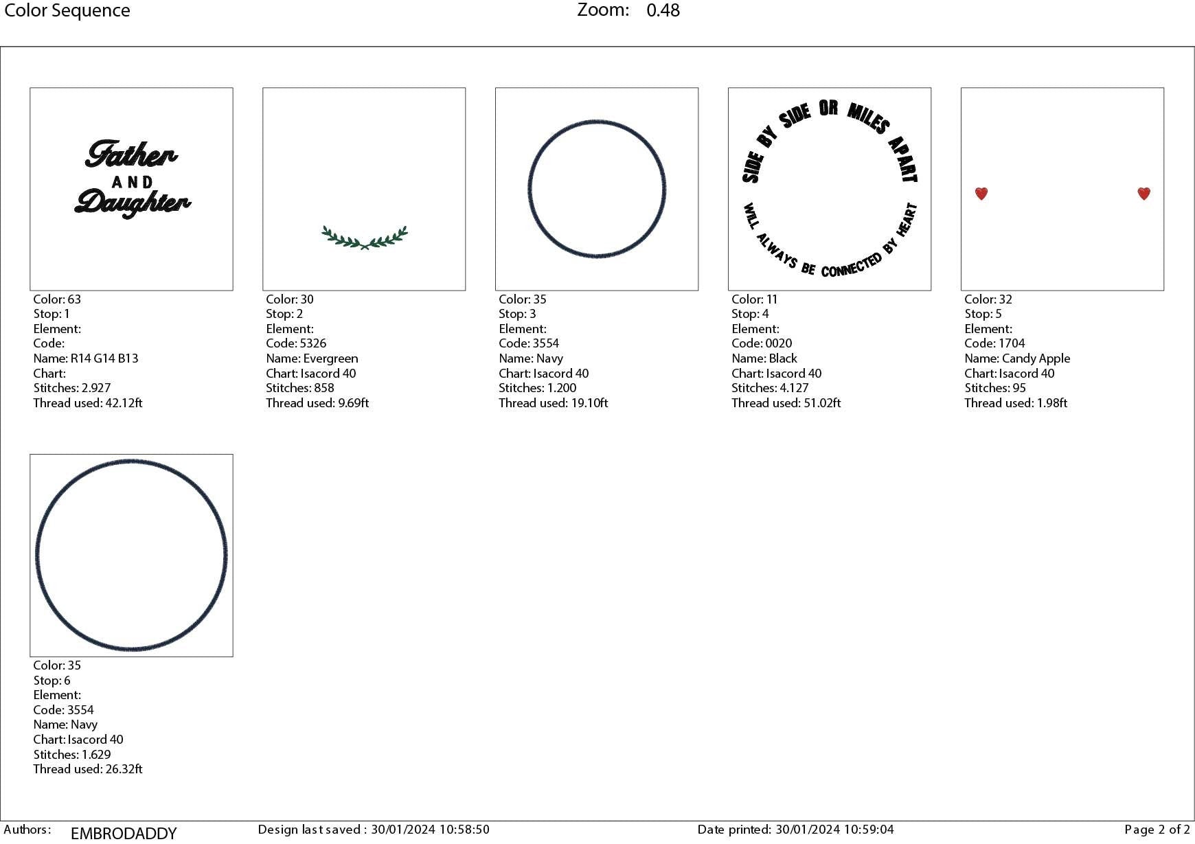 Machine Embroidery files, side by side or miles apart Father and Daughter, embroidery files, PES, xxx, hus & more, embroidery files