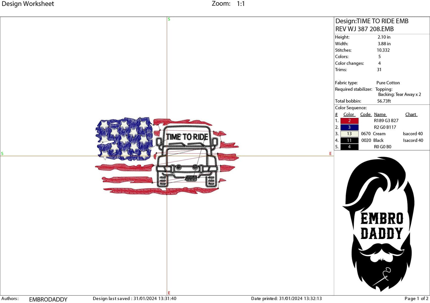 Machine Embroidery files, USA flag, time to ride, Off road car, PES, xxx, dst, hus & more