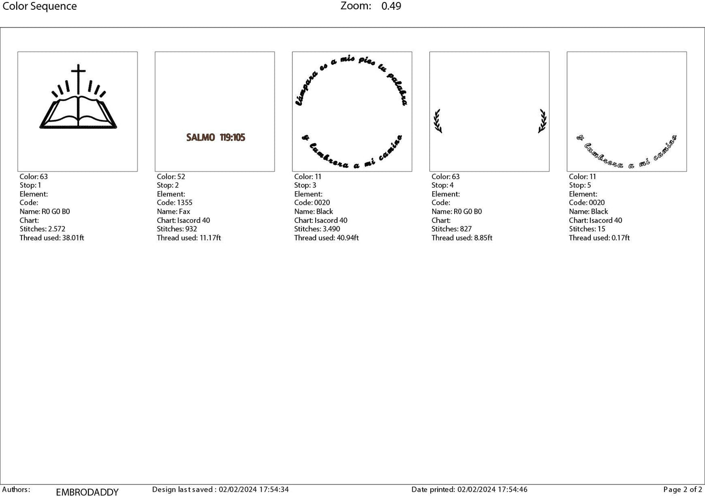 Machine Embroidery files, Salmo 119:105 , Lampara es a mis pies tu palabra y lumbrera a mi camino, Biblia, PES, DST, xxx, hus & more