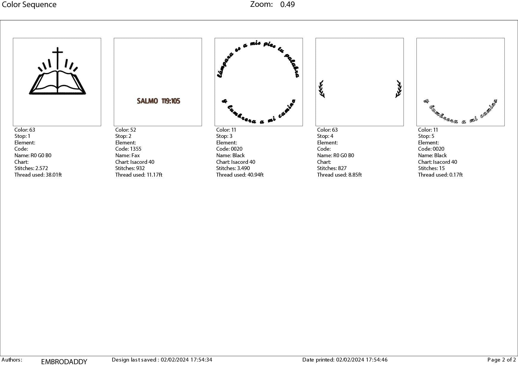 Machine Embroidery files, Salmo 119:105 , Lampara es a mis pies tu palabra y lumbrera a mi camino, Biblia, PES, DST, xxx, hus & more