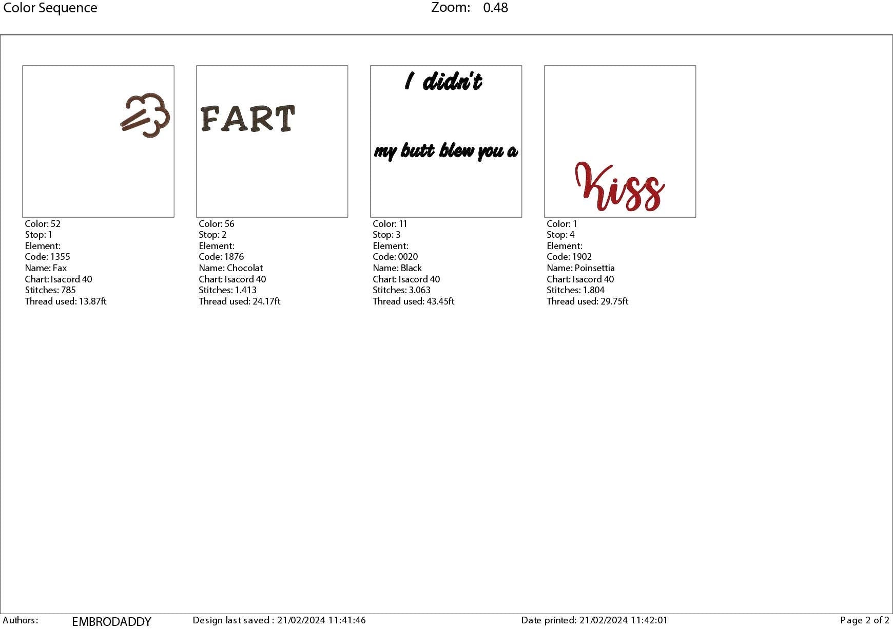 Machine Embroidery files, I didn't fart my butt blew you a kiss, DST, PES, xxx, hus & more, father's day