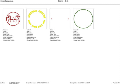 Machine Embroidery files, Juneteenth Breaking every chain since 1865, PES, hus, dst, vp3 & more