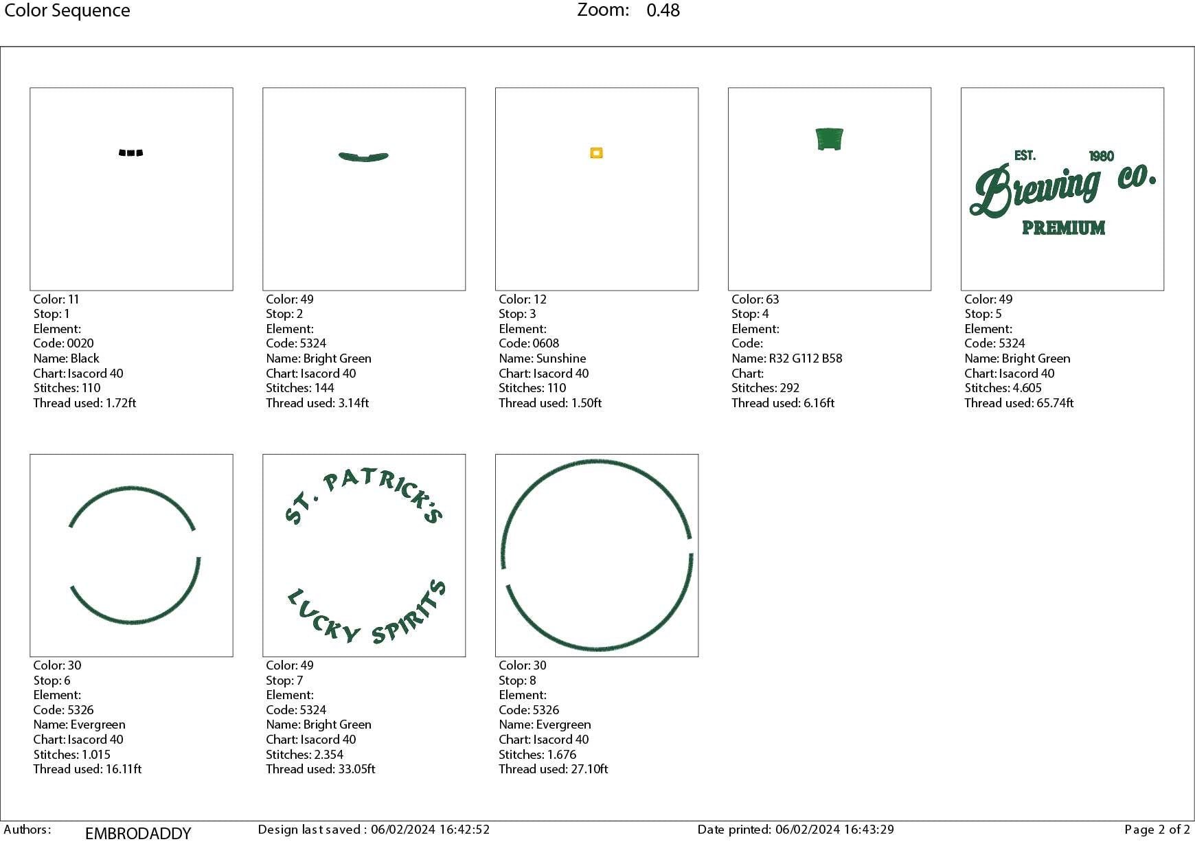 Machine Embroidery files, St. Patrick Brewing, PES, DST, xxx, hus & more