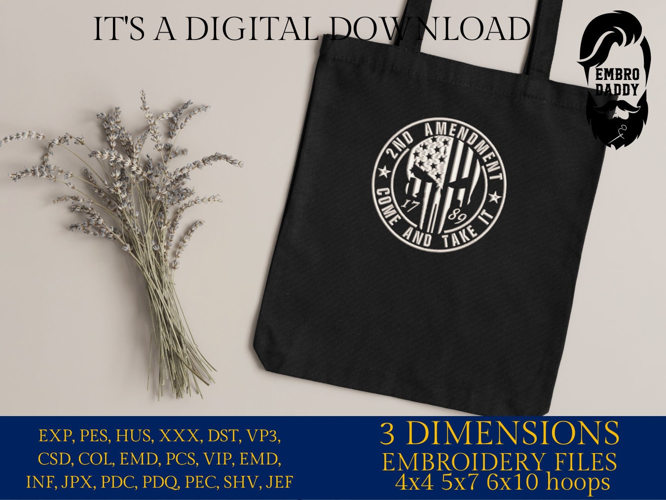 Machine Embroidery files, American Flag, 1776, skull, badass, PES, dst, xxx hus & more