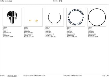 Machine Embroidery files, American Flag, 1776, skull, badass, PES, dst, xxx hus & more
