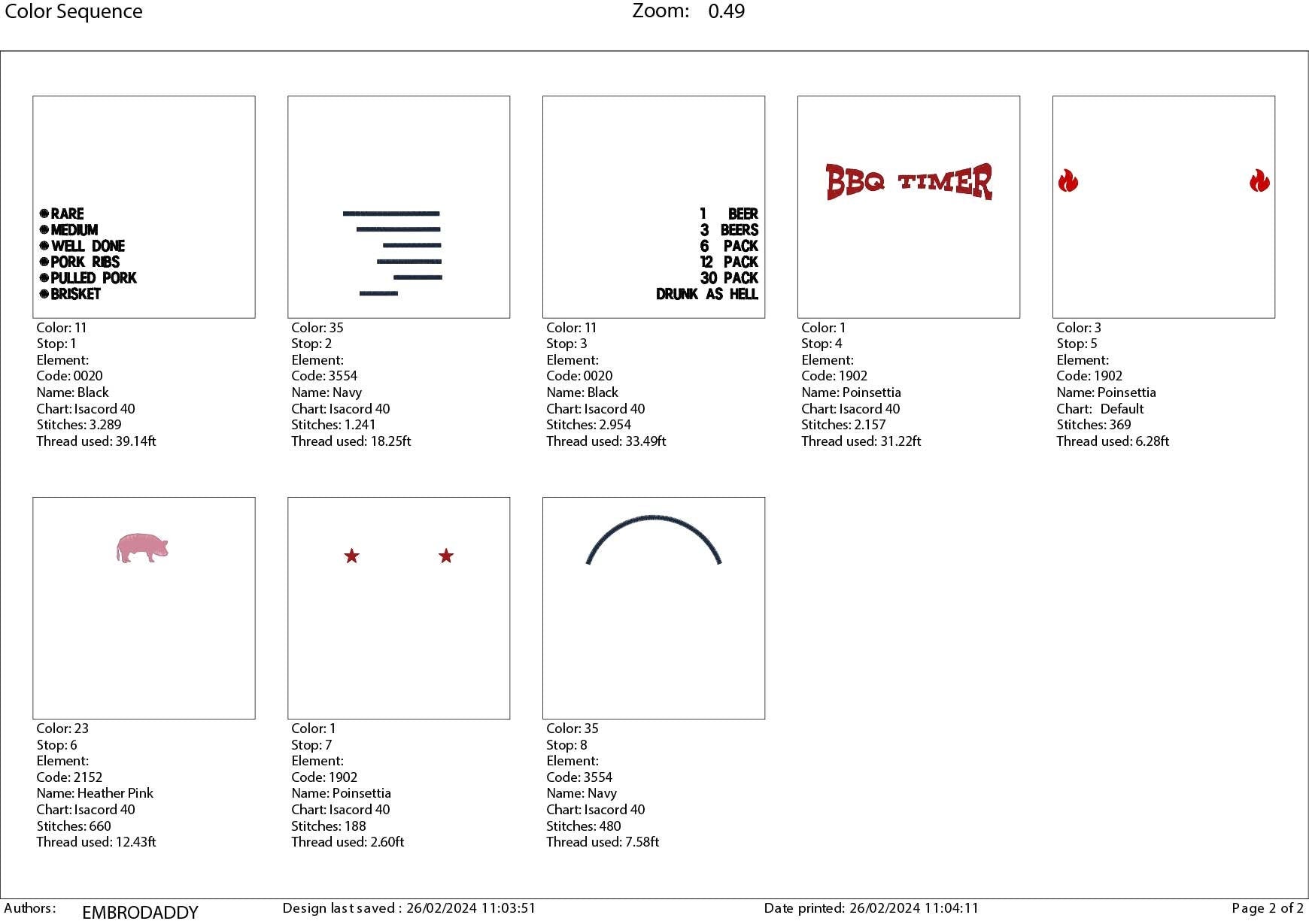 Machine Embroidery files, BBQ timer, drink, funny, dst, PES, hus & more