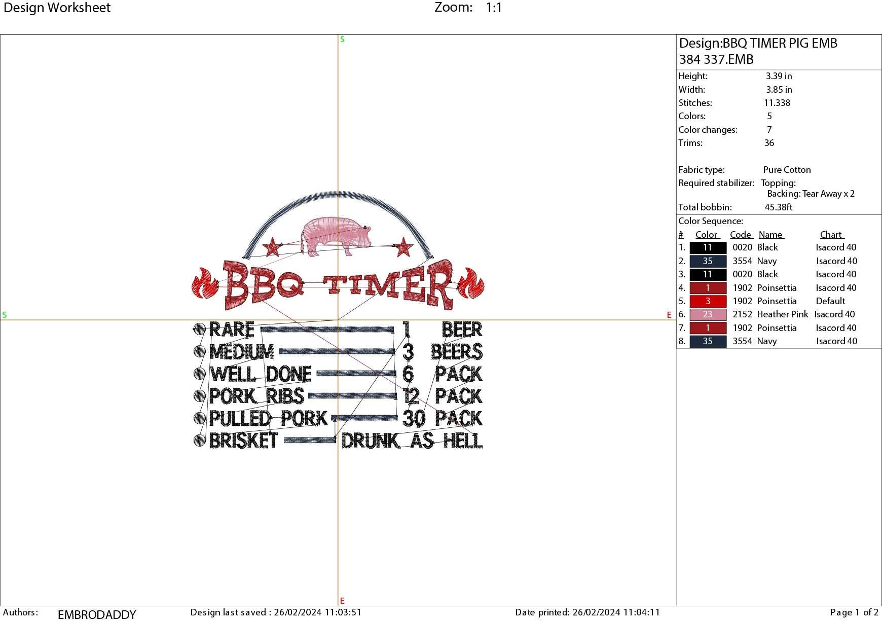 Machine Embroidery files, BBQ timer, drink, funny, dst, PES, hus & more
