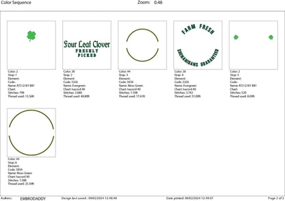 Machine Embroidery files, Four Leaf Clover, St. Patrick day, PES, DST, xxx, hus & more