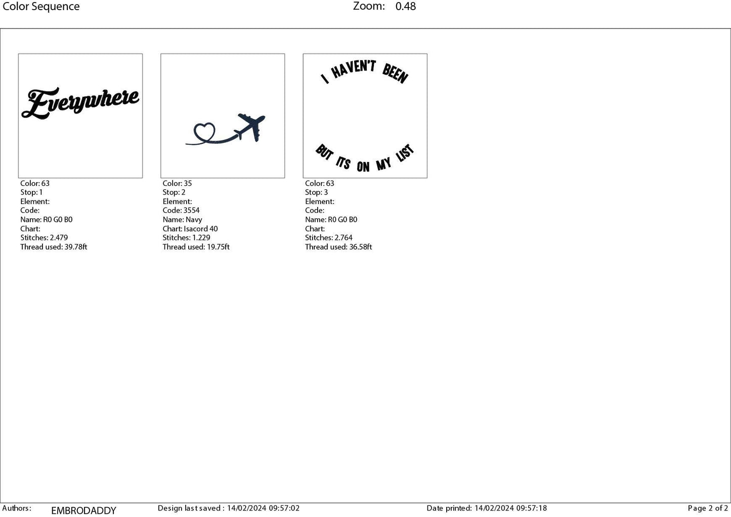 Machine Embroidery files, I haven't been everywhere, PES, DST, xxx, hus & more