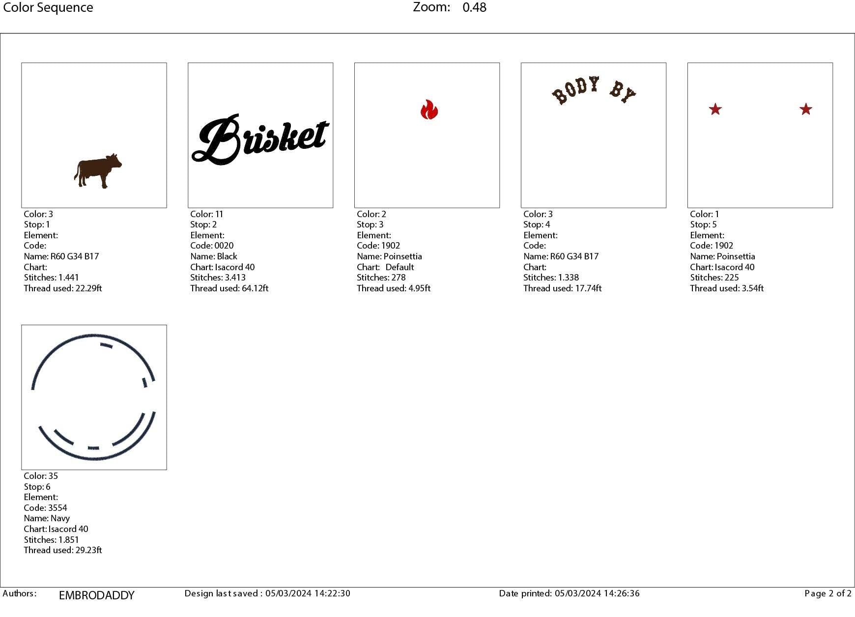 Machine Embroidery files, body by Brisket, BBQ, grill, DST, PES, xxx, hus, & more