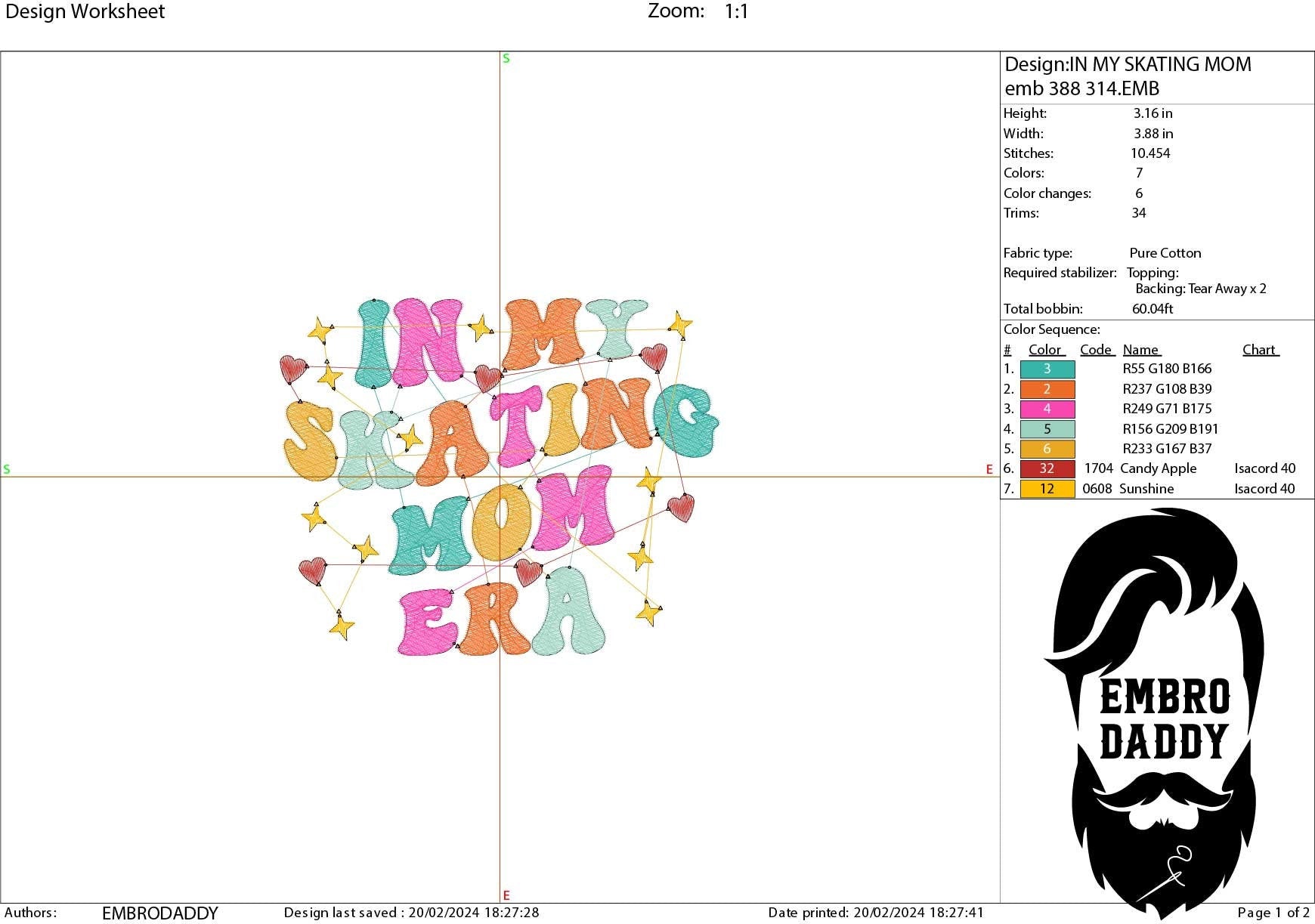 Machine Embroidery files, in my skating mom era, embroidery files, PES, xxx, hus & more, embroidery files