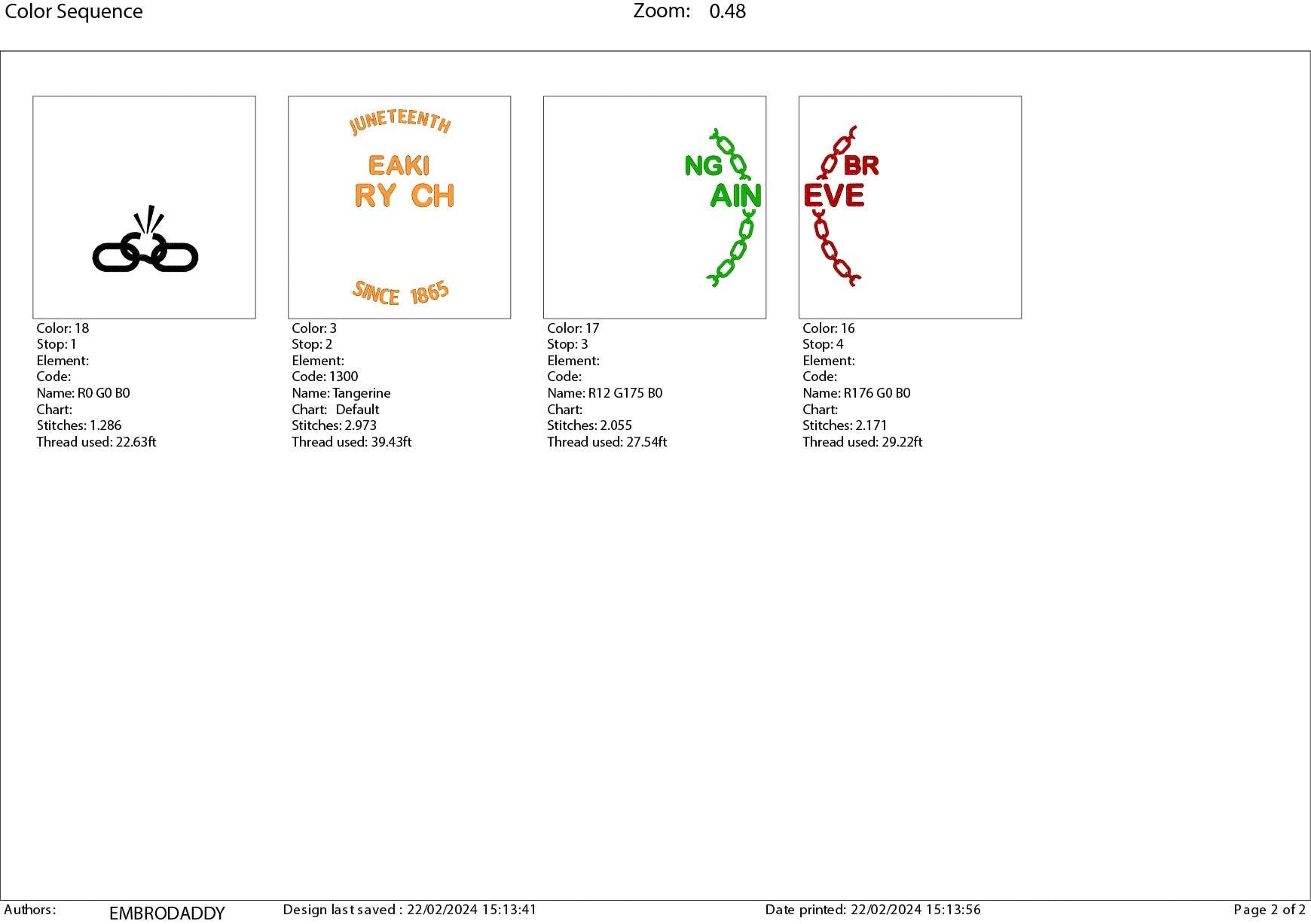 Machine Embroidery files, Juneteenth Breaking every chain since 1865, PES, hus, dst, vp3 & more